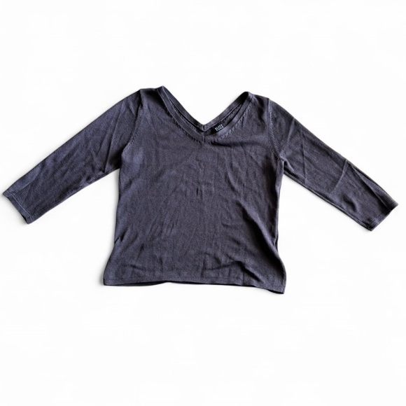 Eileen Fisher Sweaters - Eileen Fisher Sweater Womens M Italian Yarn Cotton Blend V-Neck Purple Open Knit